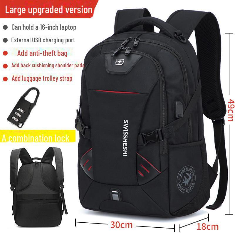 Velkokapacitní módní batoh pro chlapce - ideální pro střední a nižší střední školy, stylová cestovní a cestovní taška na notebook v korejském stylu