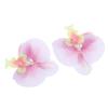 Set aus 2 französischen floralen Haarspangen Rosa Orchideen Blume Haarnadel Stilvolle Haarspangen für Mädchen Süße seitliche Haarspangen Schmuck