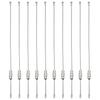 10Pcs Stainless Steel Wire Keychains 1/1.5/2mm Cable Loop Connecter