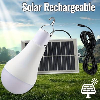 LED Camping Light, USB Charging Portable Outdoor Hook,solar Panel Emergency Handheld Flashlight,tent Light Suitable for Hiking,fishing,power Outages
