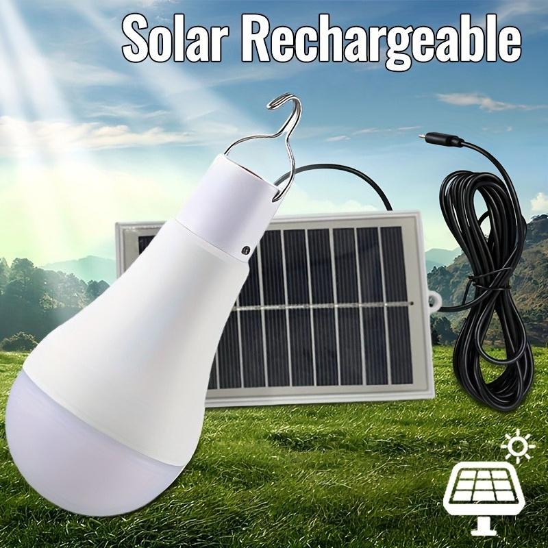 LED Campinglampe, USB-Aufladung, tragbarer Outdoor-Haken, Solarpanel, Notfall-Handlampe, Zeltleuchte, geeignet für Wandern, Angeln, Stromausfälle