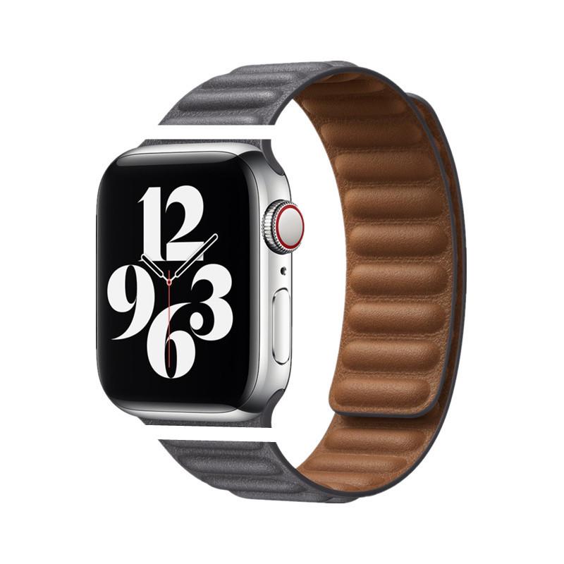 Apple Watch Fine Woven Twill Leather Magnetic Band for Series 5-9 & SE