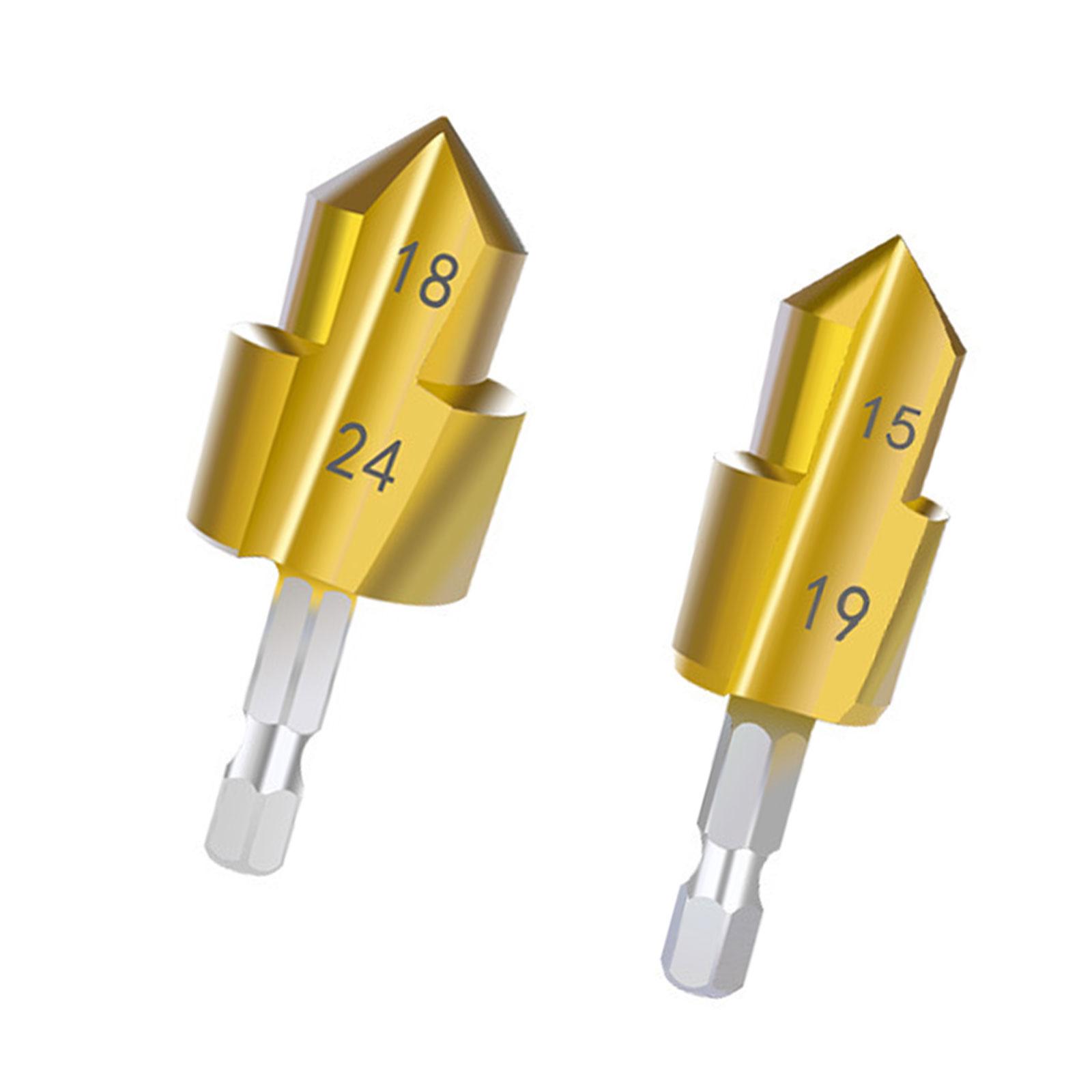 

2 шт. Подъемное сверло Инструмент для соединения водопроводных труб Ступенчатое сверло 20/25 мм Полностью открытый процесс для ПВХ ММП Пластика