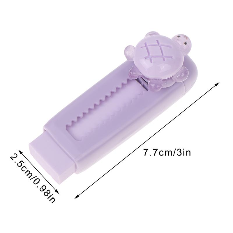 Uroczy świecący żółw, gumka do mazania typu push-pull, gumka do mazania w kształcie kreskówki, prezent dla studenta, nagroda za artykuły papiernicze