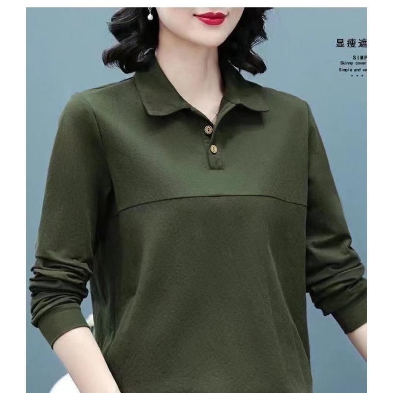 Women S Loose Fit Plus Size Polo T Shirt Casual Spring Autumn