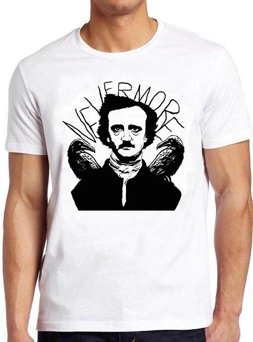 Edgar Allan Poe Quoth The Raven Nevermore Vintage Horror Cool Tee T Shirt M723 XXXL