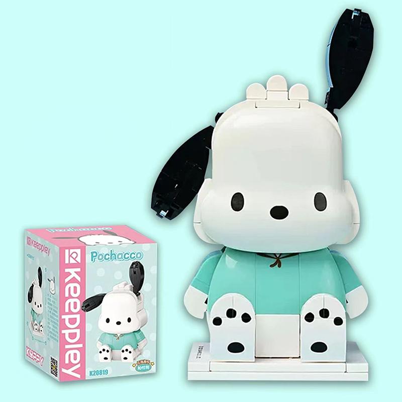 Sanrio Pochacco Stavebnice Domácí Pes Zvířata Skládačka Cihličky Hračky Vzdělávací Hračky pro Děti Stolní Ozdoby Narozeninové Dárky