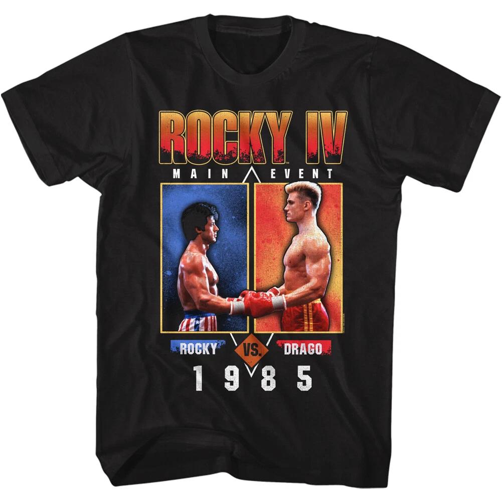 Rocky IV Boxing Movie Main Event Rocky VS Drago Live 1985 Men s T Shirt S
