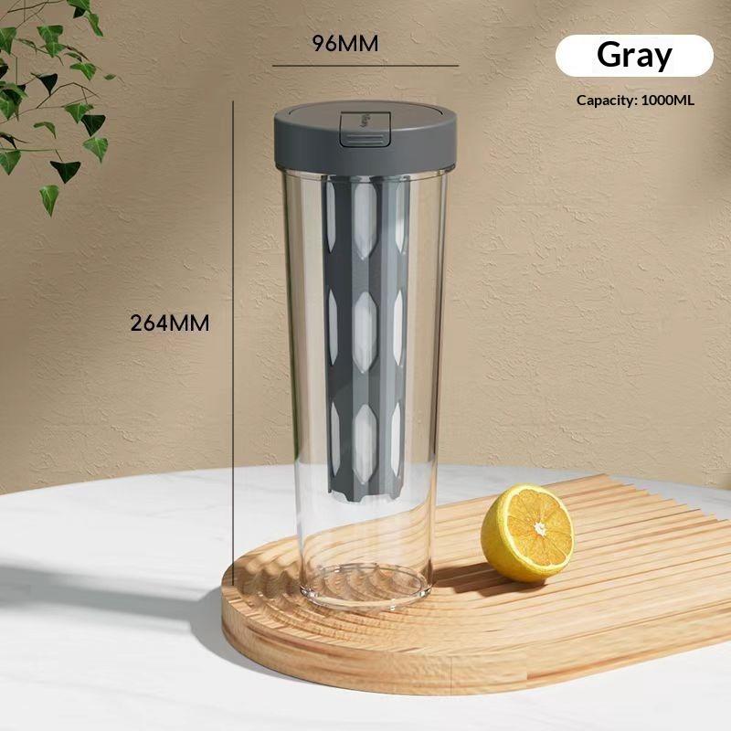 1L Manual Cold Brew Coffee Maker With Handle High-Capacity Water Bottle Summer Portable Juices Tea Fruit Coffeeware Pot