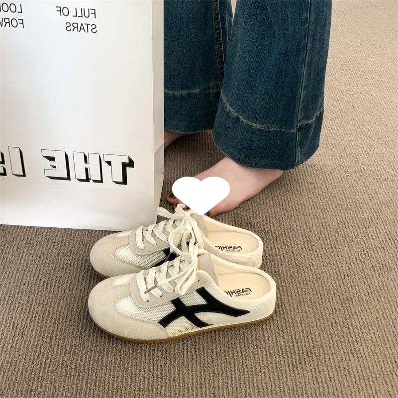 Fashion Popular Bag Head Shoes Women's Outer Wear 2025 Spring and Summer New Breathable Flat Shoes Without Heel Lazy Shoes