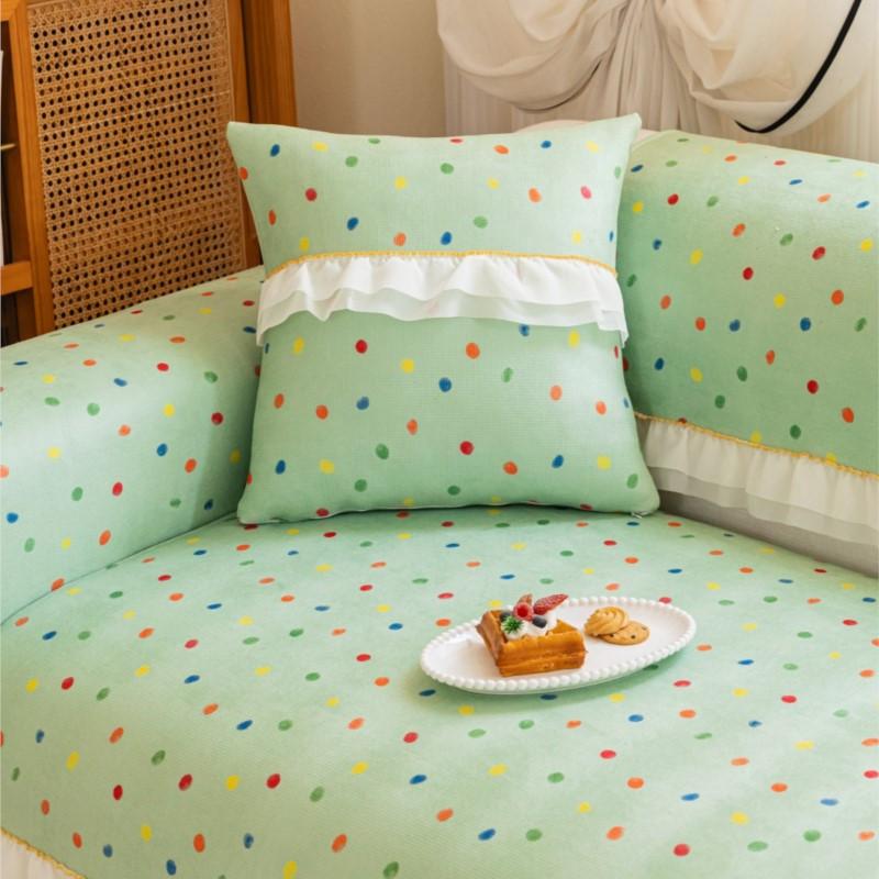 Chilly Colorful Settee Pillow Insulated Loveseat Slipcover Chenier Settee Straight-cut Loveseat High-end Anti-skid Sitting Mat Pale Settee Defend