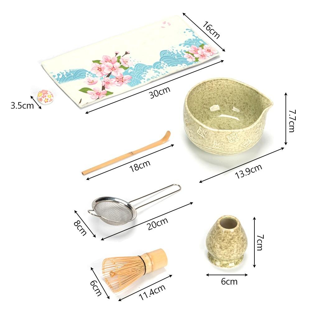 Ceramic Bamboo Japanese Matcha Tea Set Matcha Bowl Matcha Making Kit Matcha Whisk Set  Tea Lovers