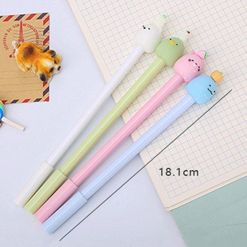 1 Piece Kawaii Gel Pen Korean Cartoon Creative Cute Fruit Head School Office Stationery