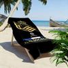 Goldene Krone mit Emblem Aufdruck Strandtuch, schnell trocknend, geeignet für Reisen, Outdoor-Sportarten, Joggen, den Strand und Schwimmen, Geschenk