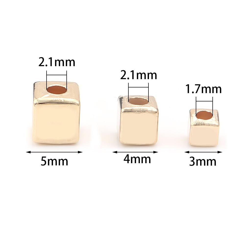 200pcs 3/4/5mm CCB Square Beads Cube Loose Spacer Beads for DIY Jewelry Making Crafts Bracelets Necklace Accessories Wholesale