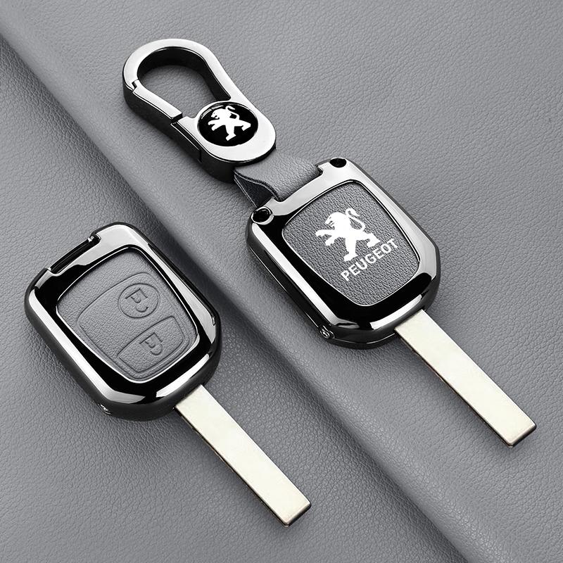 Moderne Leder Auto Fernbedienung Schlüsselhülle Abdeckung Schutzhülle Für Peugeot 106 107 206 207 306 307 406 407 Zubehör Schlüsselanhänger