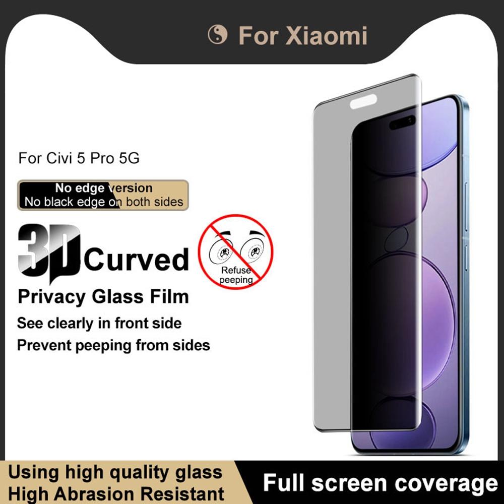 IMAK For Xiaomi Civi 5 Pro 5G Anti Spy Tempered Glass Screen Protector (No Edge Version)