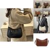 Niche Texture Minimalist Single Shoulder Underarm Bag Crossbody With Closure Zip