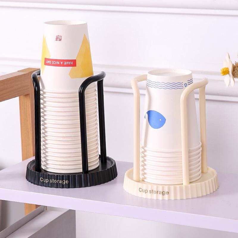 Household Water Dispenser Cup Holder: Desktop Rack for Disposable Paper Cups