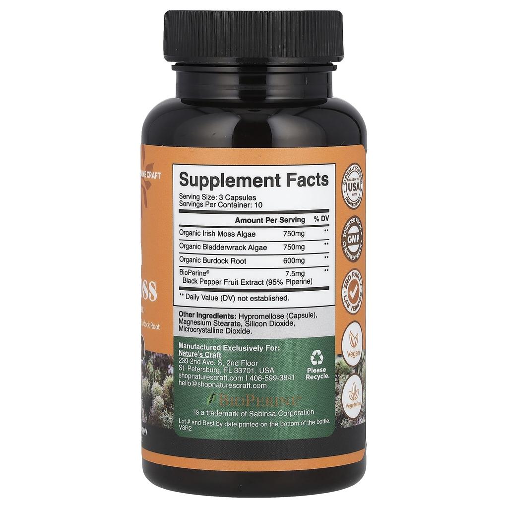 Nature'S Craft, Irish Sea Moss, 30 Capsules