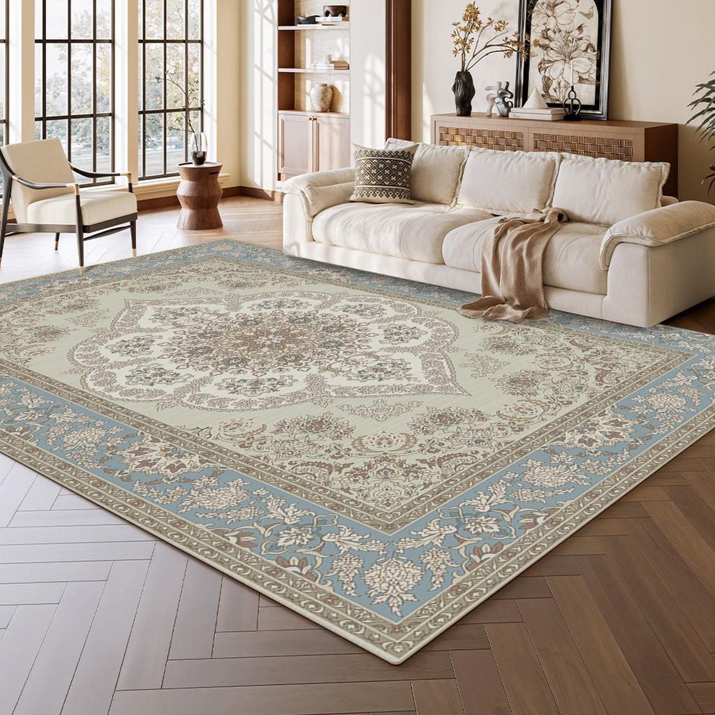Nordic Ethnic Large Carpet for Living Room Decoration Home Sofa Coffee Tables Washable Rug American Retro Bedroom Non-slip Mat