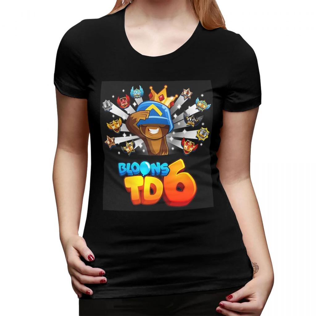Bloons Td 6 Voor Kinderen T-shirt voor Dames Ronde Hals Streetwear T-shirts Dames Korte Mouw Zomerkleding Tops
