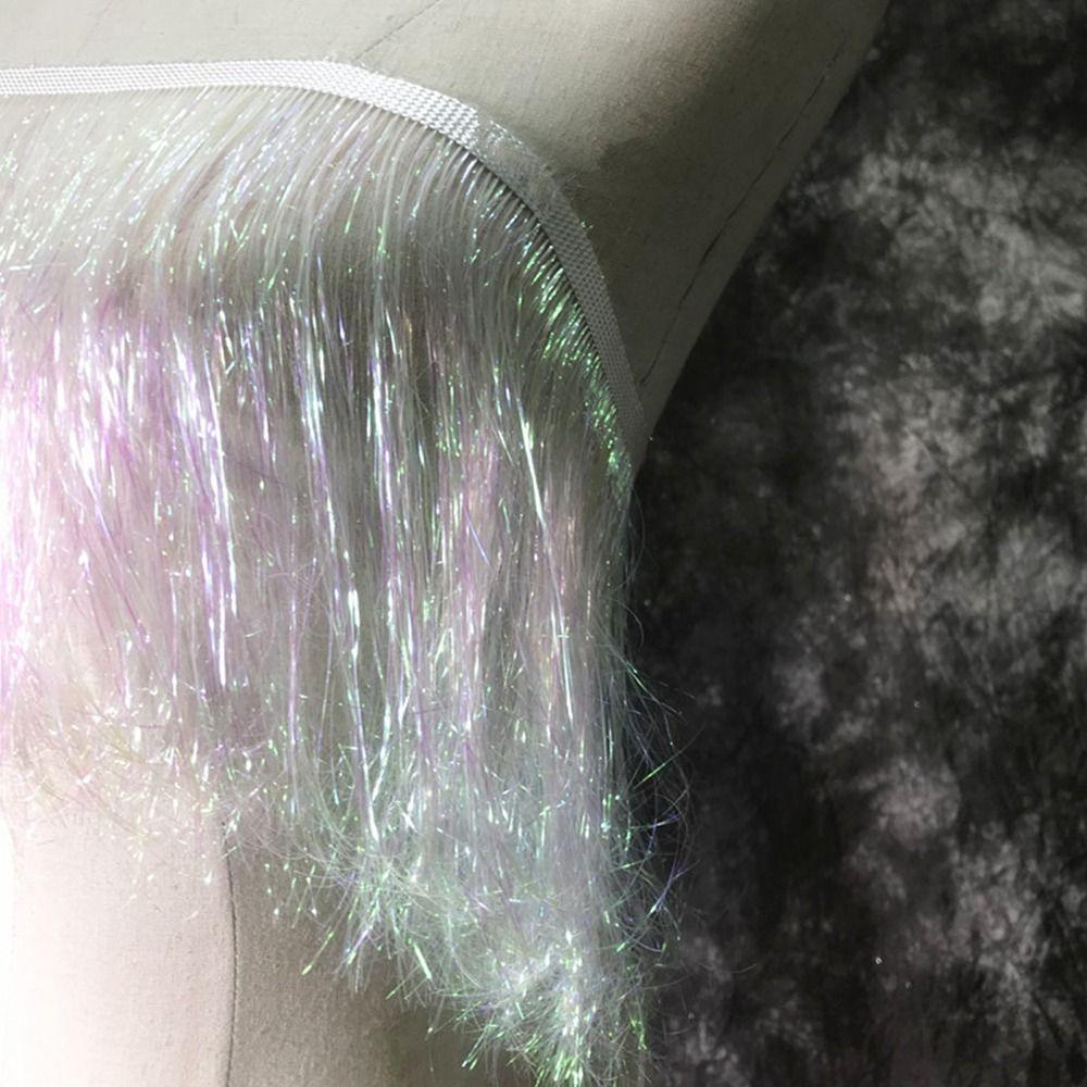 10Yards 20cm Wide Skirt Tassel Illusion Laser Gradient Fringe Ornaments DIY Lace Fabric Trim