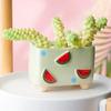 Hand-painted Ceramic Succulent Flower Pot Home Creative and Cute Flowerpot Fruit-shaped Square-mouthed Plant Small Flower Pot