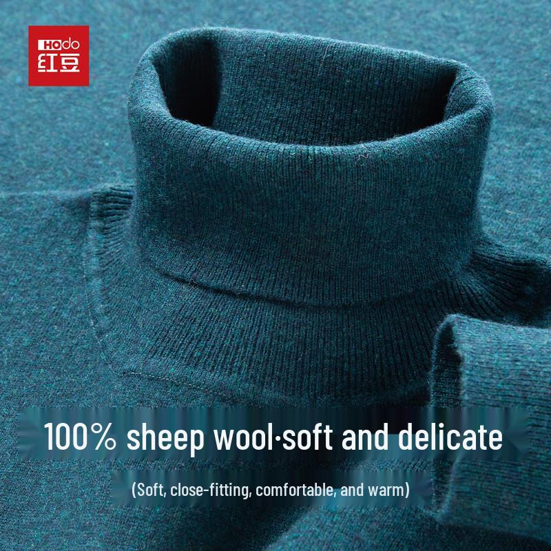 Hodo Men's 100% Wool High-Neck Sweater