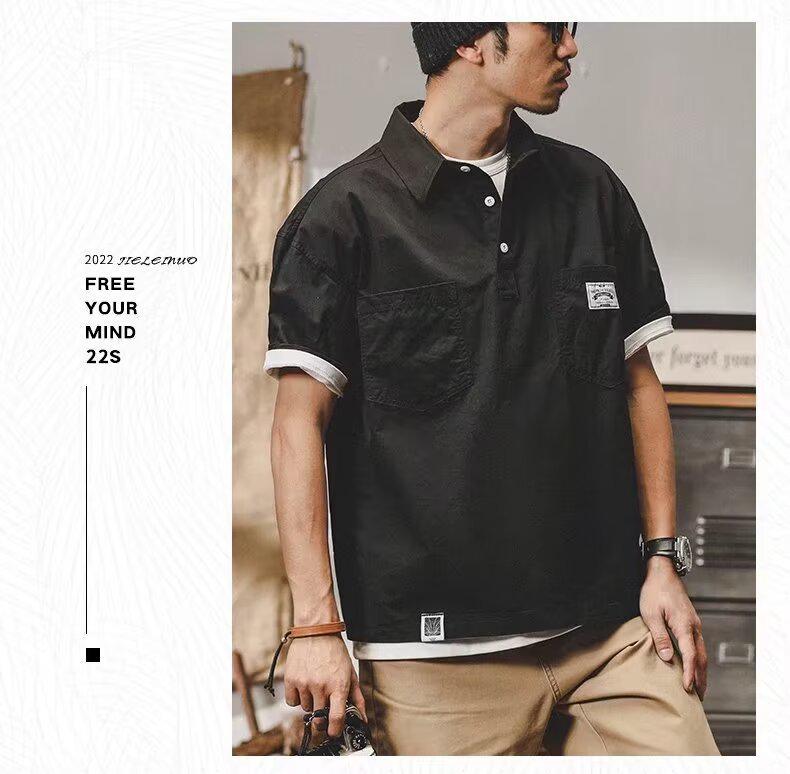 

Летняя деловая рубашка с коротким рукавом из хлопка и спандекса, не требующая глажки L чёрный