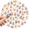 50Pcs/Set Retro Flower Stamps Series 02 PET Stickers Waterproof DIY Fashion Doodle Decals Stickers
