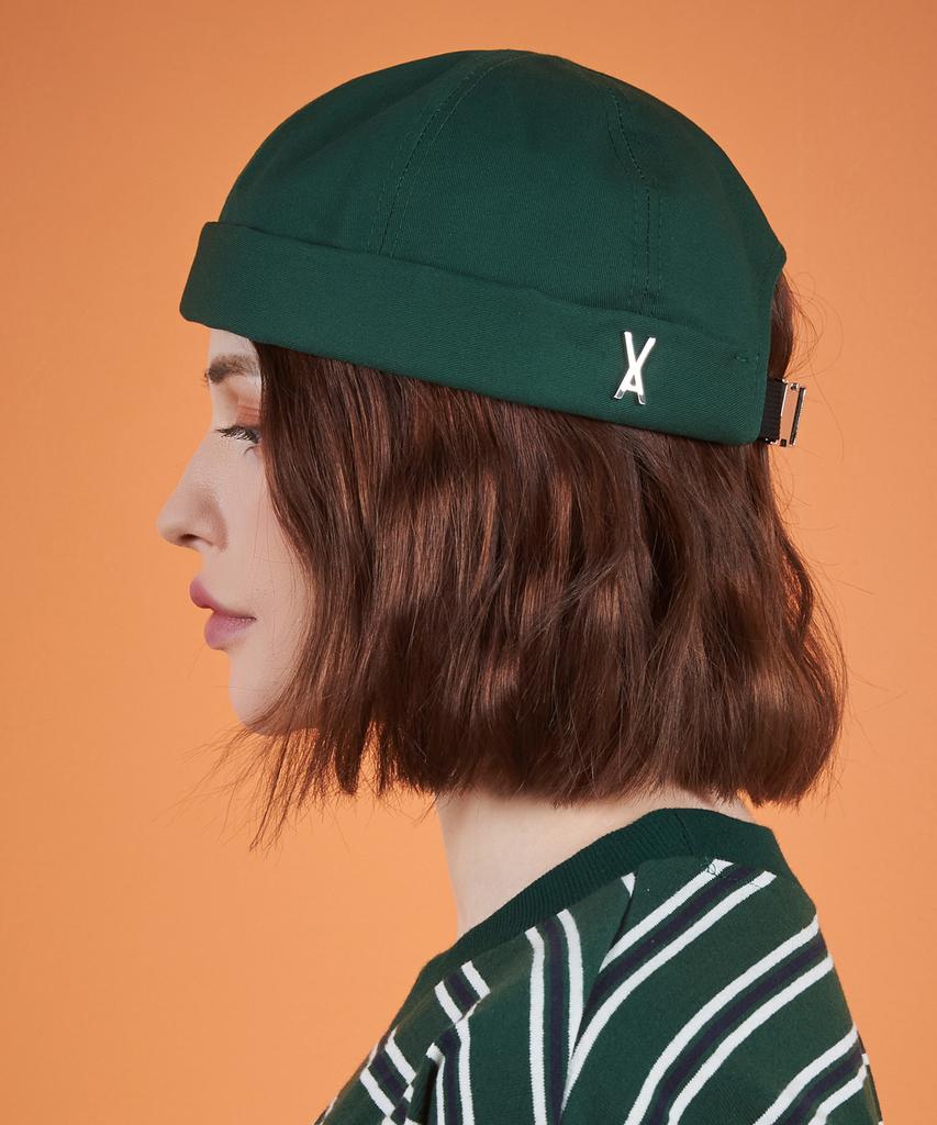 Bajal Twill Metal Buckle Watch Cap Green