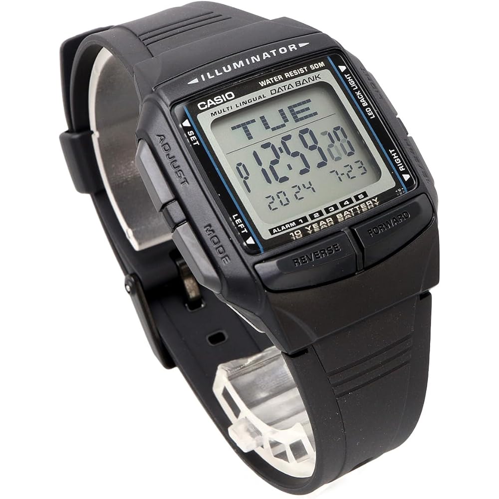 Casio Data Bank Telememo 30 Digital Watch DB-36-1AV Men's Black Overseas Model
