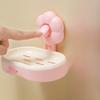 Abs Wall Mount Soap Dispenser With Suction Cup For Bathroom Storage Organizer