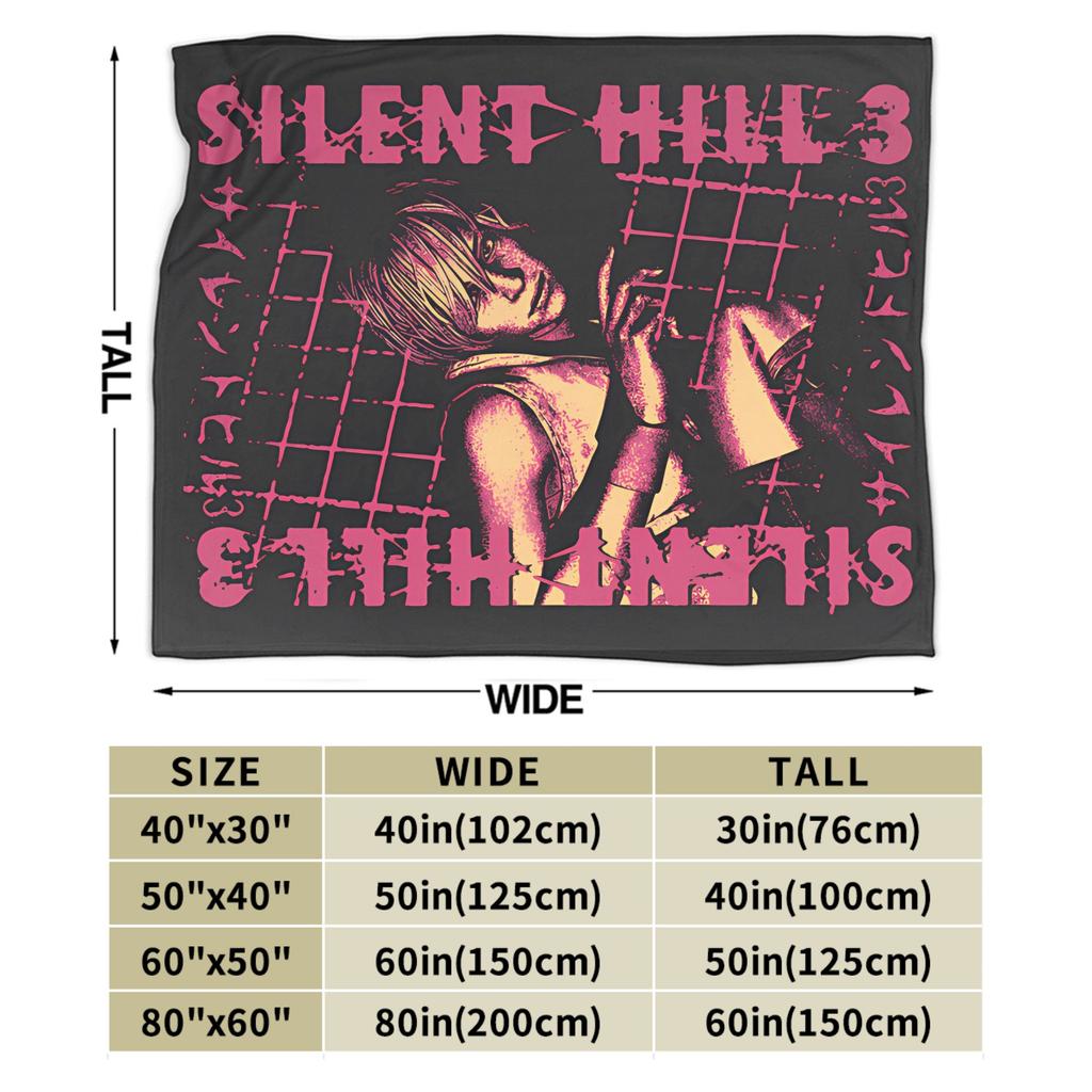 Warm BlanketGirls Boys Camping Silent Hill Throw Blanket Run Heather Flannel Bedspread For Bedroom Funny Sofa Bed Cover