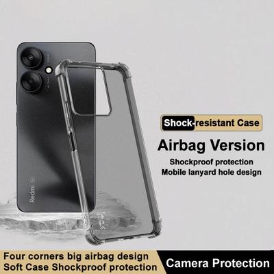 IMAK for Xiaomi Redmi 13C 5G/Redmi 13R 5G Clear TPU Case Anti-drop Airbag Protection