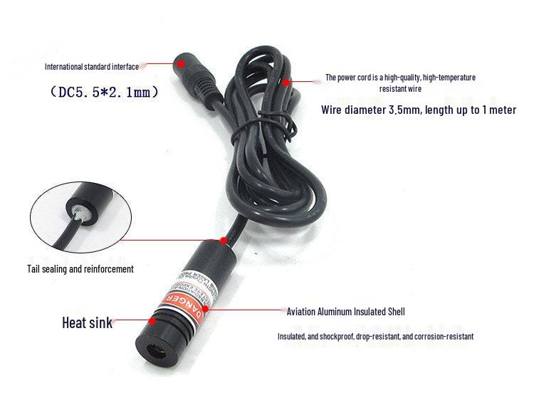 Red Crosshair Laser Line Infrared Positioning Light & Dot Module