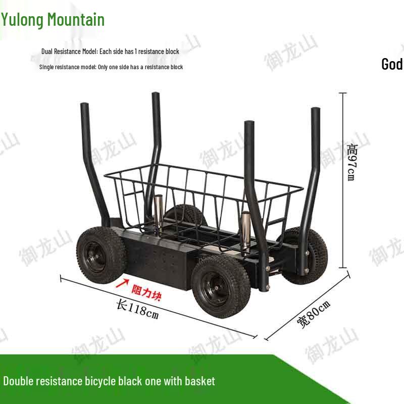 Adjustable Wheeled Sled with Double Magnetic Resistance
