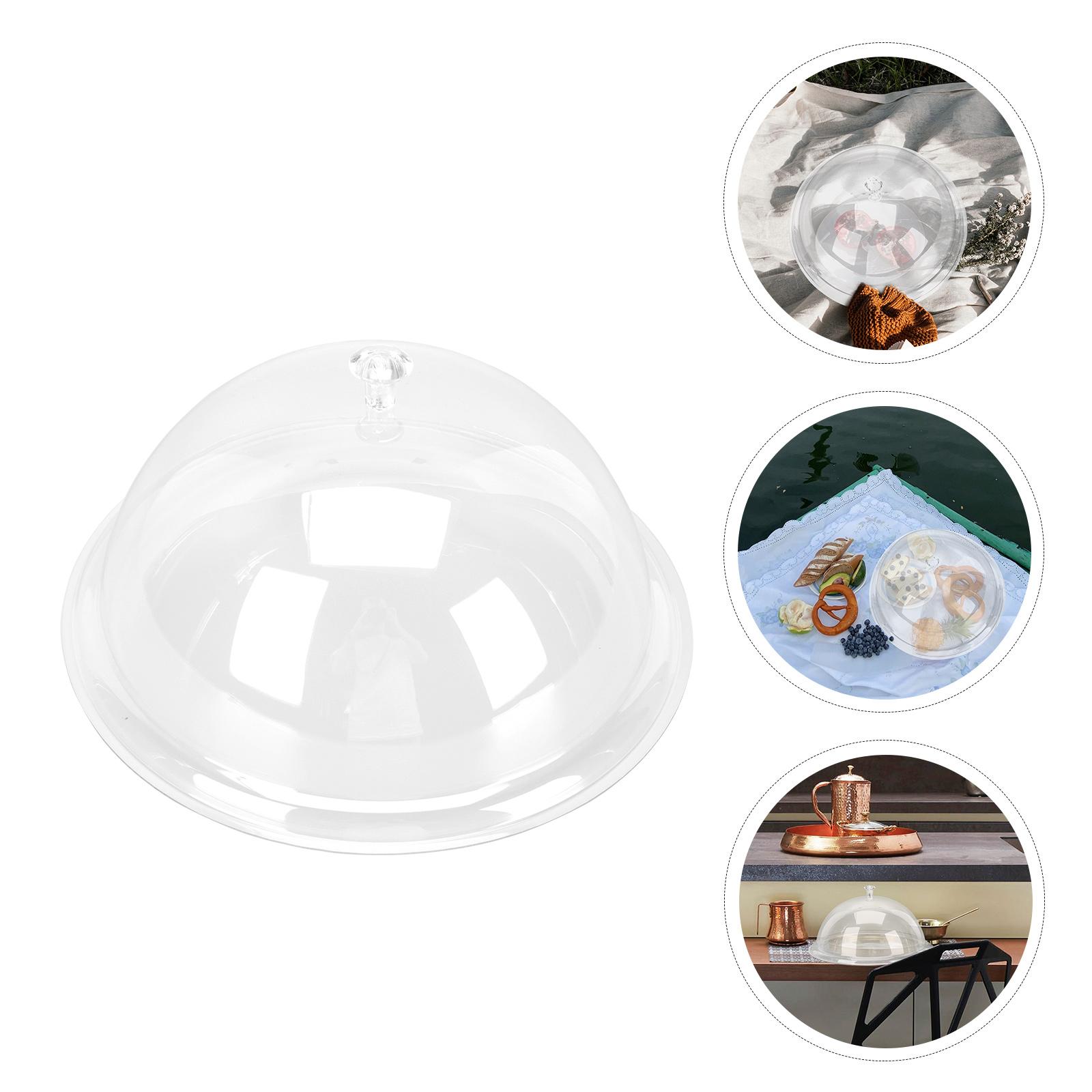 

Reusable Transparent Handle Dish Anti-Sputtering Pp Plastic Cake Coverkitchen Food Protector Fresh Keeping Dish Pan Lid Food 27x27cm