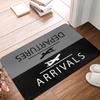Popular The Exit Arrival Departure Doormat Welcome Entrance Floor Mat Washable Carpet Non Slip Airport Sign Decoration Rug