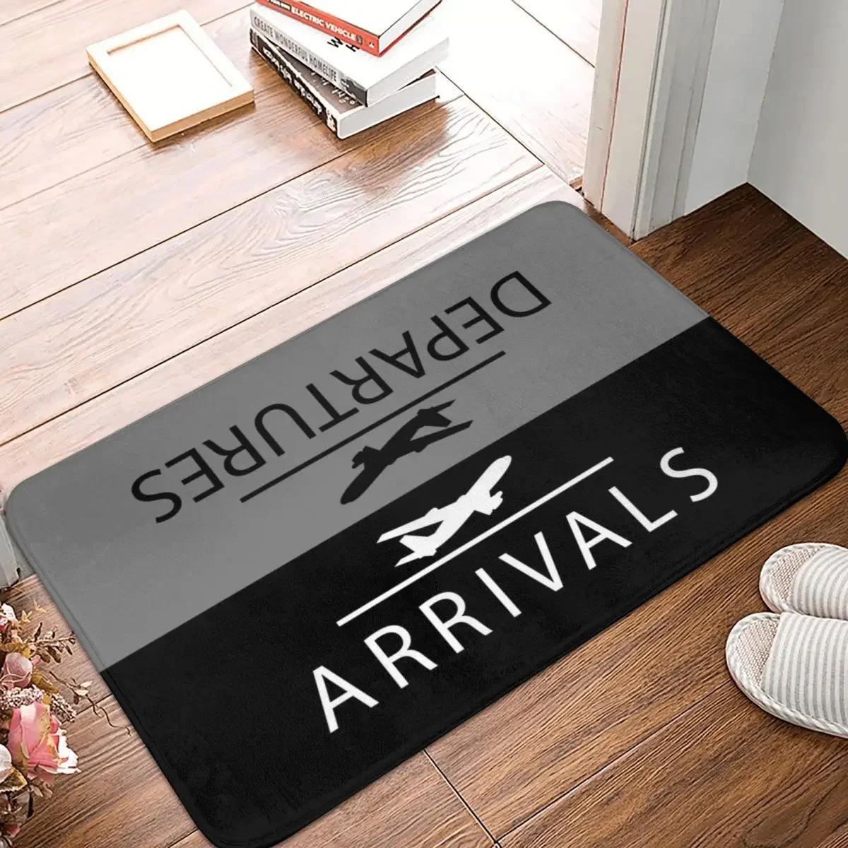 Populaire De Uitgang Aankomst Vertrek Deurmat Welkom Entree Vloermat Wasbaar Tapijt Antislip Luchthaven Bord Decoratie Vloerkleed 40x60cm