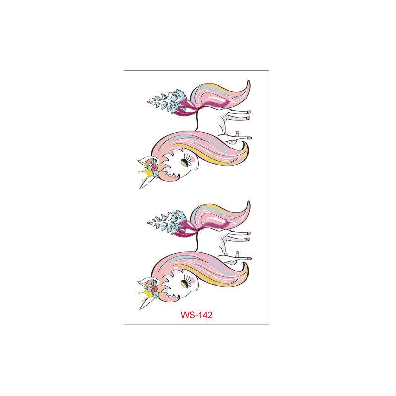 Cross Border Children's Cartoon Unicorn Tattoo Sticker Waterproof Long-lasting Fun Cute Sweat Resistant