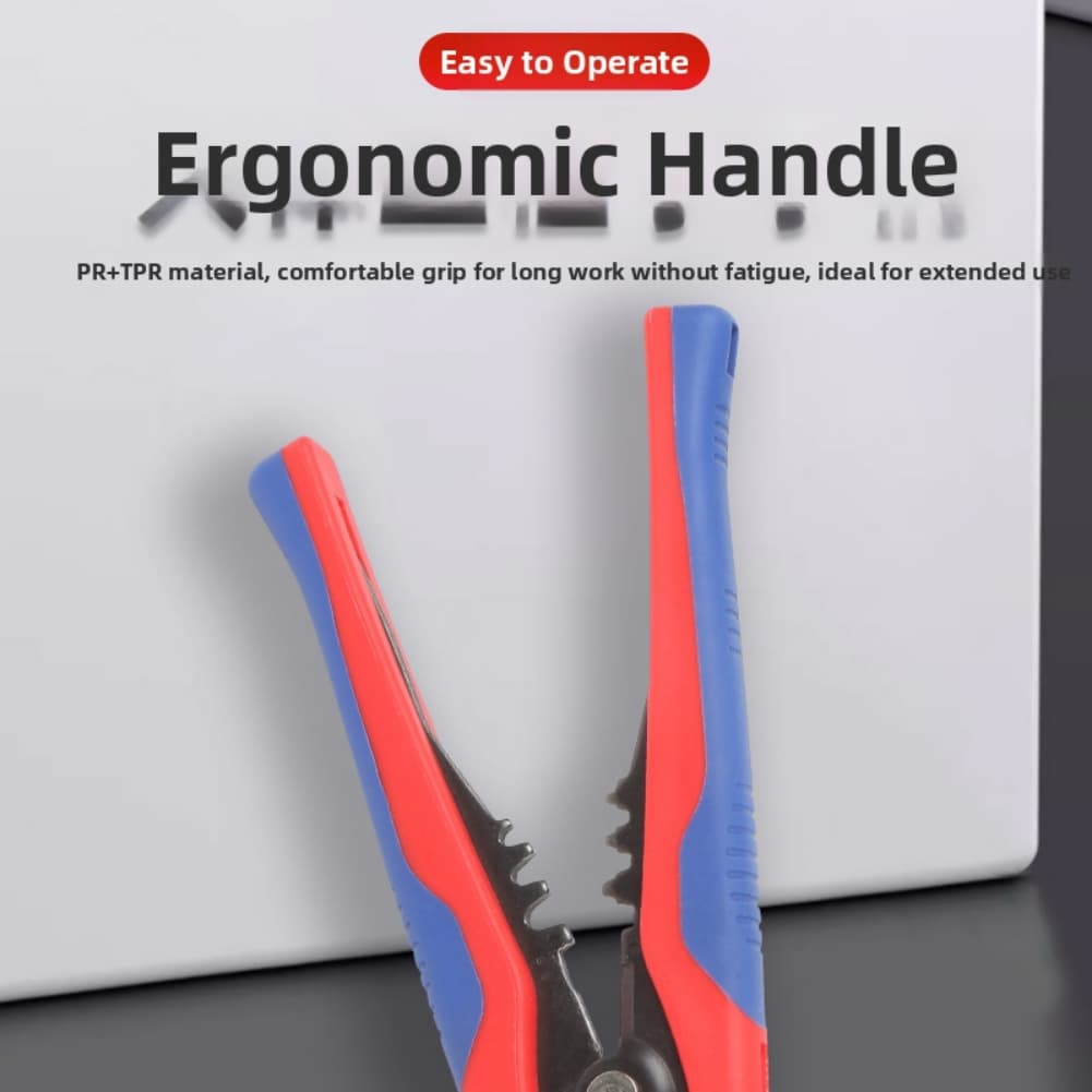 Automatic Crimping Pliers Wire Stripper Electrophoretic Black Painted Finish Automatic Adjustable Stripping Track