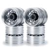 1/14 Scale Trailer RC Rock Crawler Wheel Rims, Aluminum Beadlock Wheel Hubs for Tamiya Trucks (4pcs)