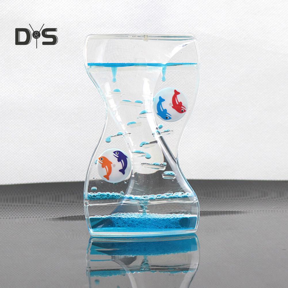 DYS Heminredning Rörlig Droppolja Timglas Flytande Bubbeltimer Leksak för Barn Skrivbord