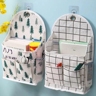 Große Kapazität Baumwolle Leinen Aufbewahrungstasche Home Wand montiert Organizer Hängetasche Schrank Spielzeug Box Container Organizer Stoffkorb