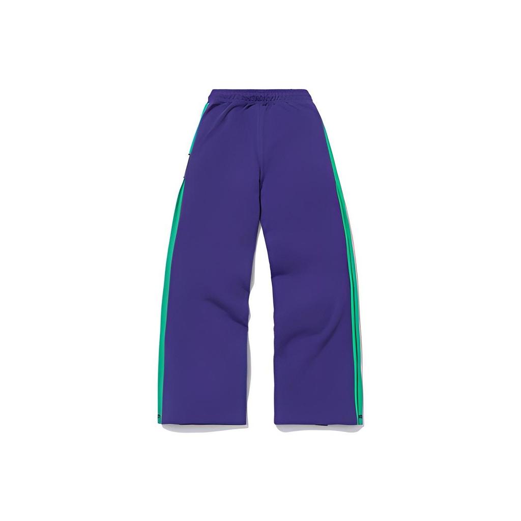 Li Ning X Disney Collaboration  Non-Shoe Series Fitted Sweatpants Knitted Straight-Leg Loose Sports Long Pants Women bottoms Spectrum-Purple AKXQ036-4