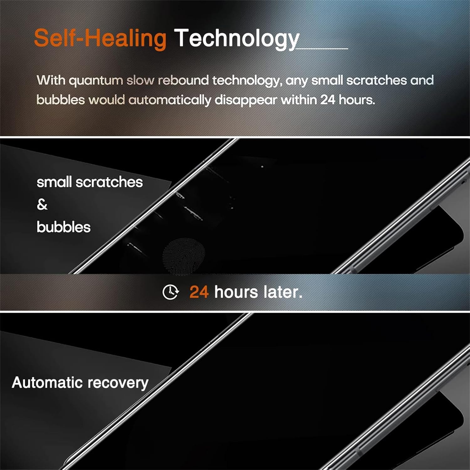 

Защитная пленка для экрана Ferilinso для Samsung Galaxy Z Flip 6 [Совместима с чехлом], Внутренняя антишпионская пленка с 2 шт. закаленного стекла для задней панели + камера прозрачный