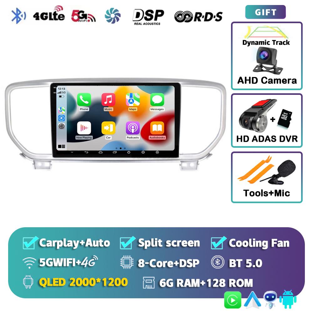 Android 14 Carplay Auto Car Radio For Kia Sportage 4 QL 2018 2019-2022 Multimedia Video Player Navigation GPS 2din DVD 4G Stereo