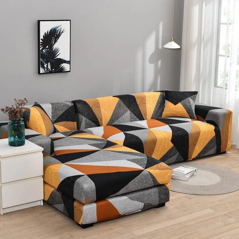 Spandex-Ecksofabezüge für Wohnzimmer, elastischer Spandex-Couchbezug, Stretch-Schonbezüge, L-förmiges Sofa, Sie müssen 2 Stück Sofabezug kaufen